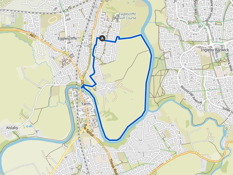 Yarm School Yarm Bridge loop from Egglescliffe hike Komoot